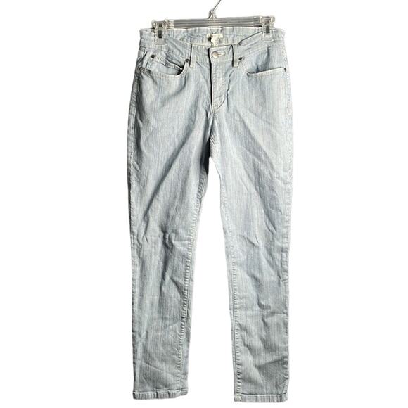 Eileen Fisher Striped Slim Boyfriend Fit Tapered Leg Size 8 - Picture 1 of 9